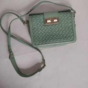 RARE Mint Green Rebecca Minkoff Woven Crossbody
